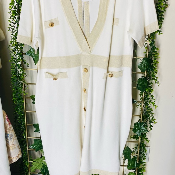 L'ATISTE White and Cream Mini Dress - Picture 1 of 5